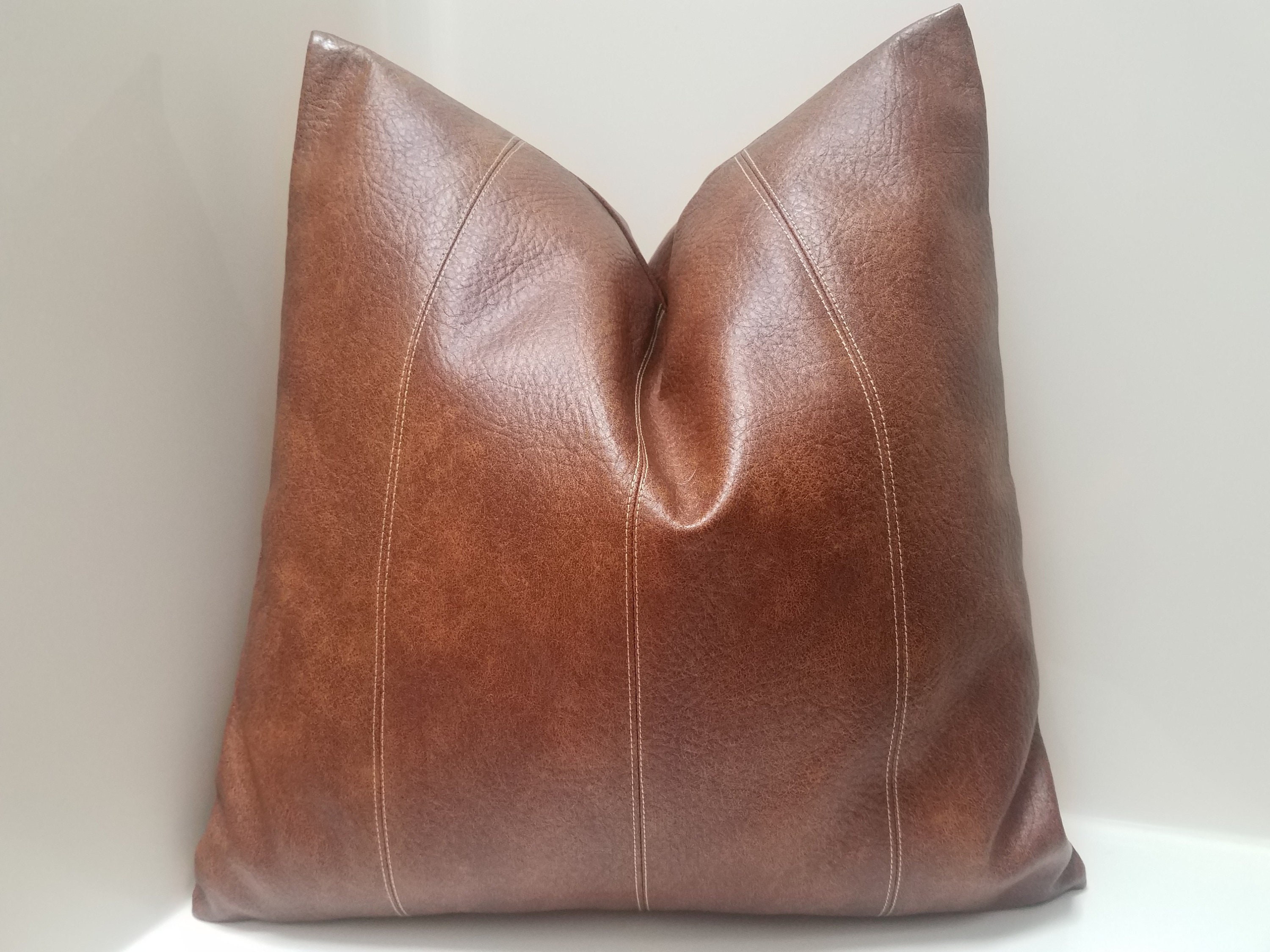 Faux Leather Pillow Cover VARIETY COLOR Patchwork Pillow Etsy