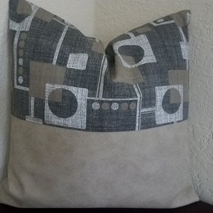 VARIETY COLOR Faux Leather Pillow Cover. Lumbar pillow cover. Housewarming Gift. Living room decor. Geometric Pillows. Tribal Throw Pillow