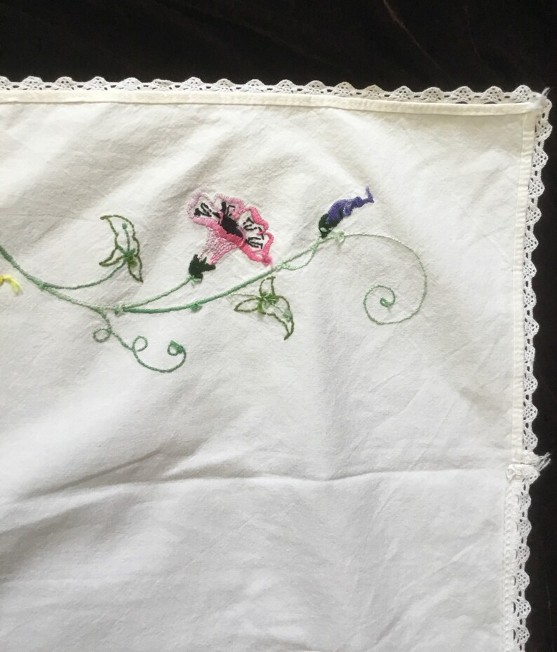 Curtain Antique handembroidered kitchen Curtain French antique linen and lace