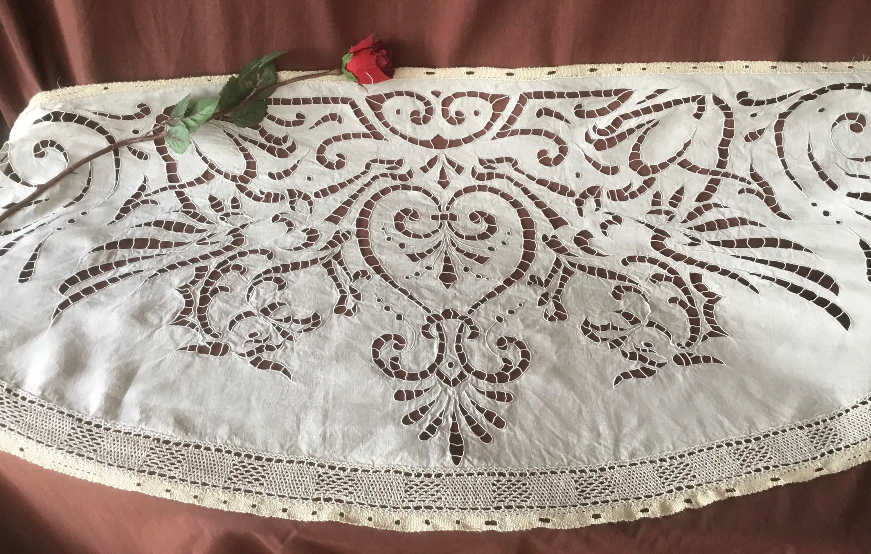 Tissu de Cheminée Rideau. Tissu Antique Très Spécial Lin Qui Peut Être Employé Comme Rideau Dans Le