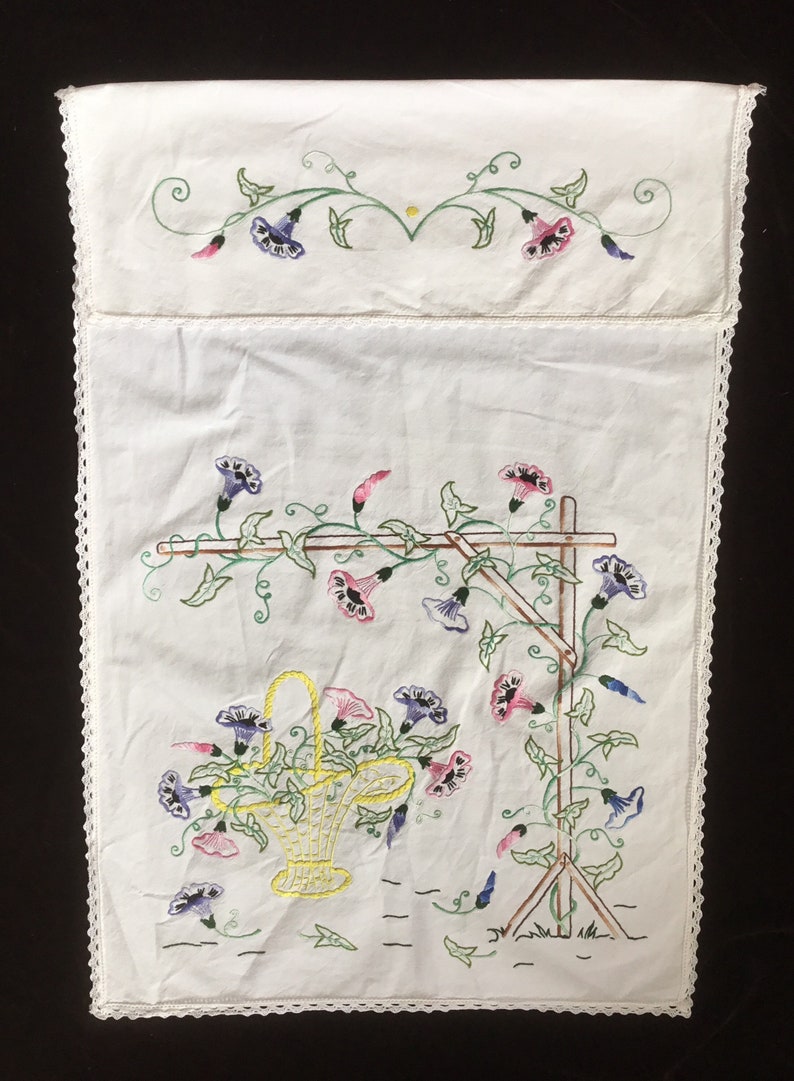 Curtain Antique handembroidered kitchen Curtain French antique linen and lace