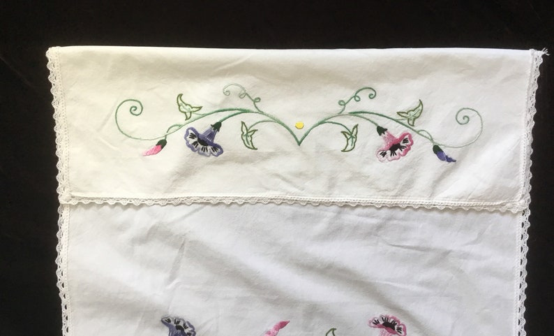 Curtain Antique handembroidered kitchen Curtain French antique linen and lace