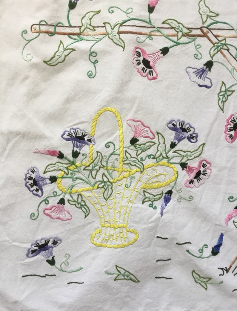 Curtain Antique handembroidered kitchen Curtain French antique linen and lace