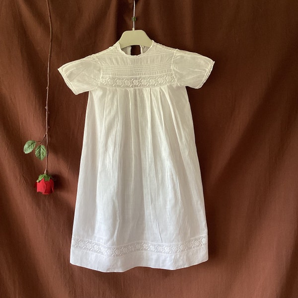 Baptism dress Antique handmade baptism dress from batist Frana antique linen and lace