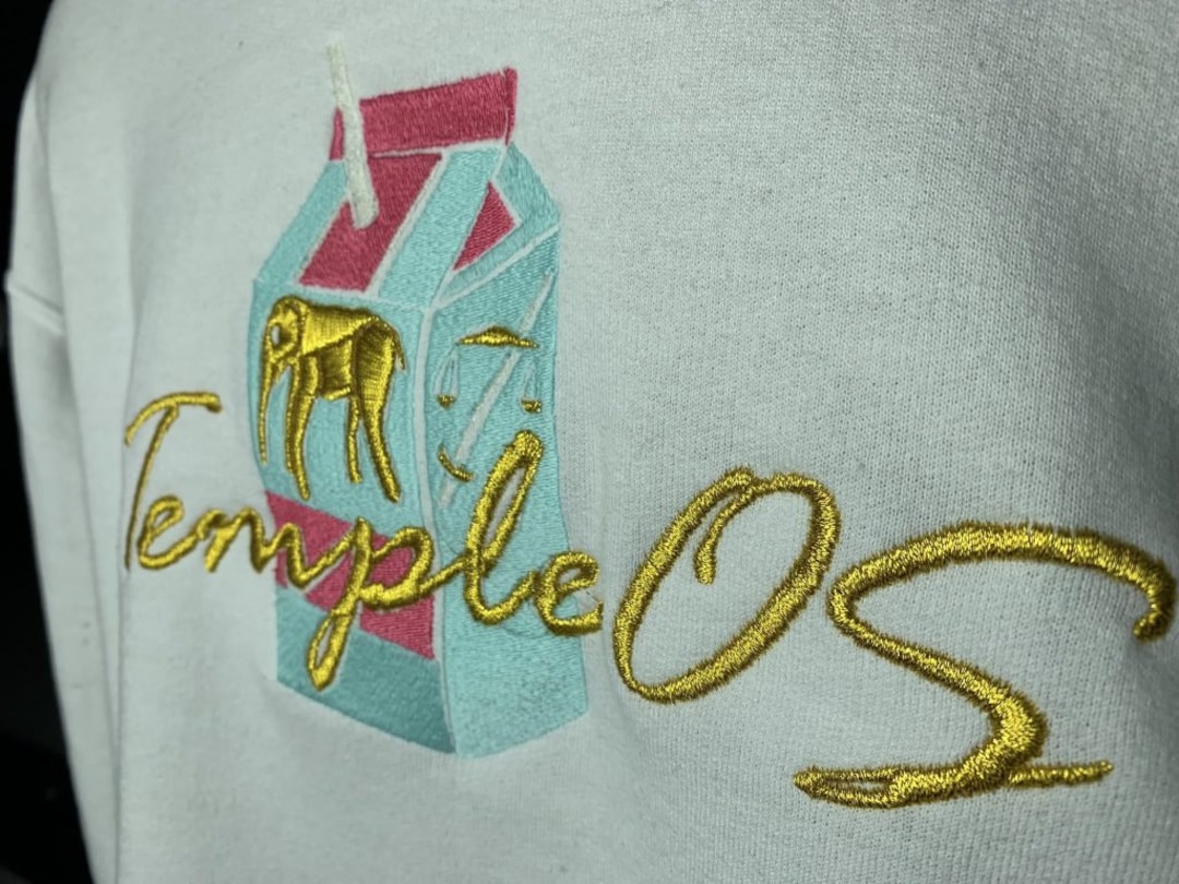 Templeos Vaporwave Elephant Hoodie - Technical View