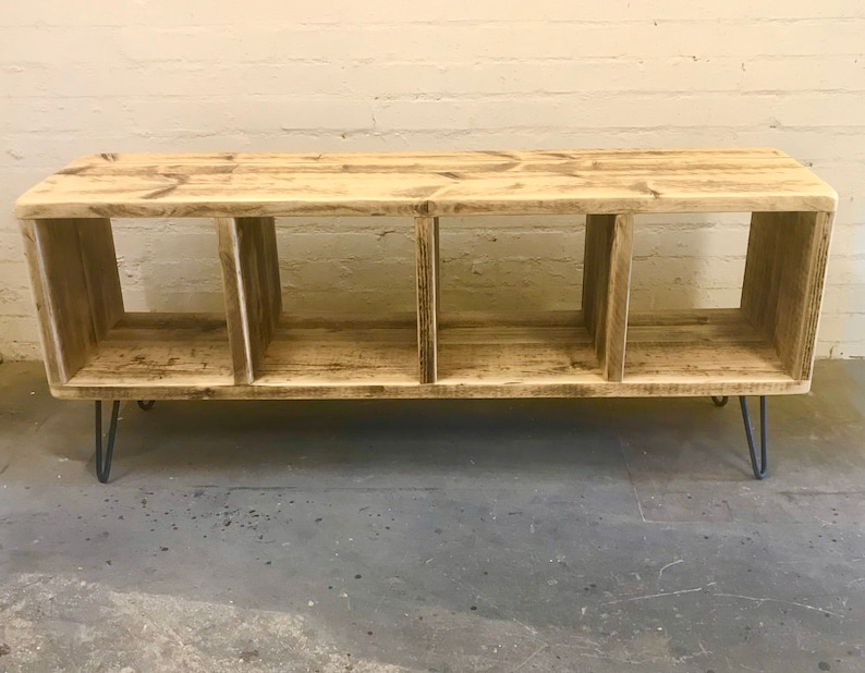 Rustic Vinyl Record Storage Unit Constructed From Reclaimed Etsy UK