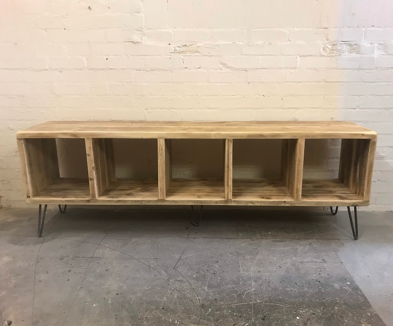 Rustic Vinyl Record Storage Unit Constructed From Reclaimed Etsy UK