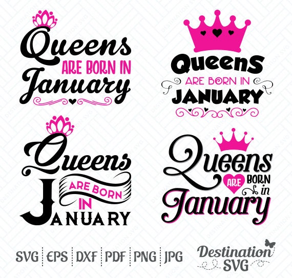 Download Queens are Born in January SVG Files Cutting Files | Etsy