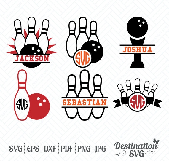 Download Bowling Monogram SVG Files Bowling Monogram Cutting Files ...