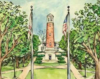 Alabama Watercolor Print