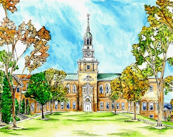 Dartmouth College Watercolor Print