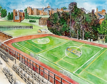 Randolph College WildCat Stadium Watercolor Print