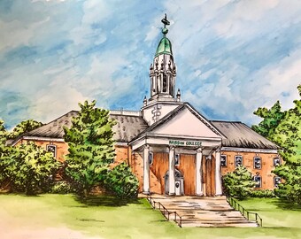 Babson College Watercolor Print