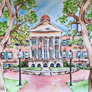 College of Charleston Watercolor Print