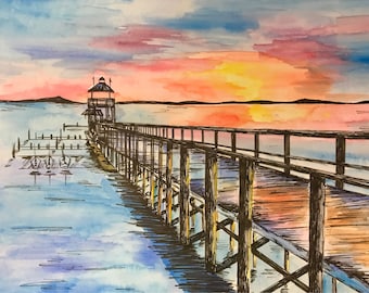 Camp Seafarer Pier Print