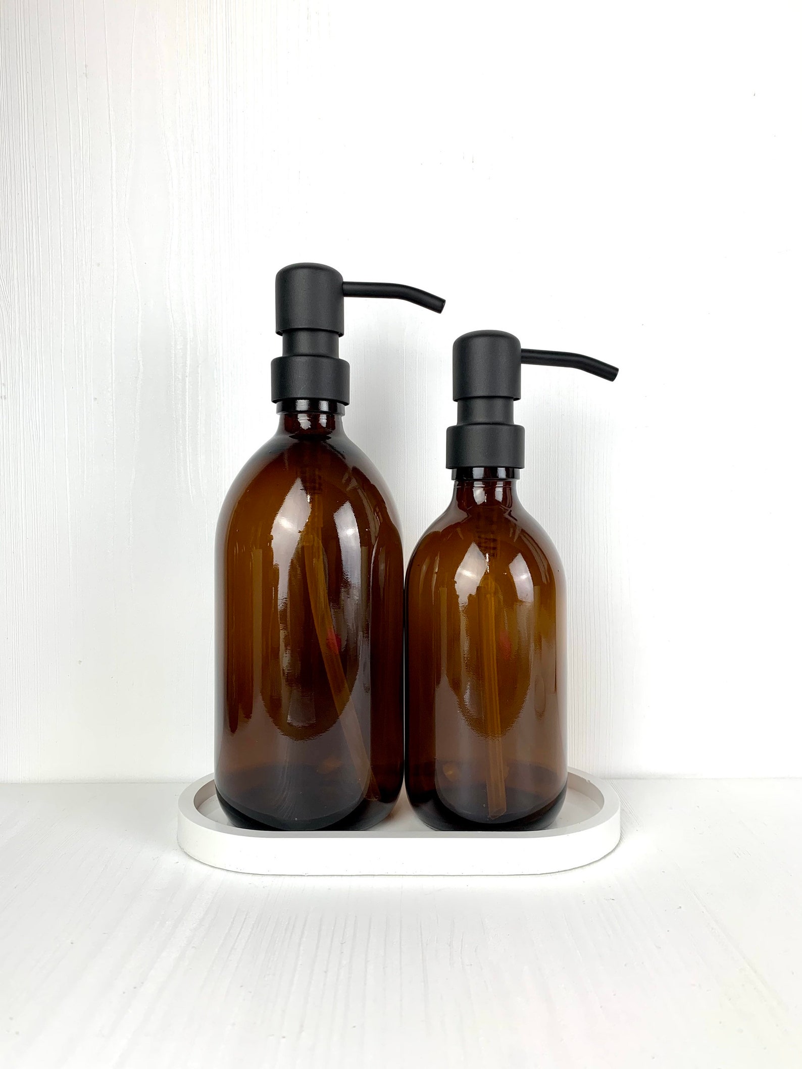 Amber Glass Bottles Reusable Bathroom Bottles Shampoo Etsy UK