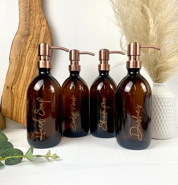 Download Reusable Bottles Amber Glass Bottle Clear Glass Reusable Pump Bottle Washing Up Liquid Bottle Eco Friendly