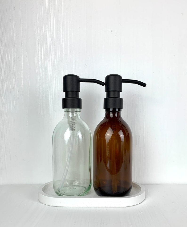 Amber Glass Bottles Reusable Bathroom Bottles Shampoo Etsy UK