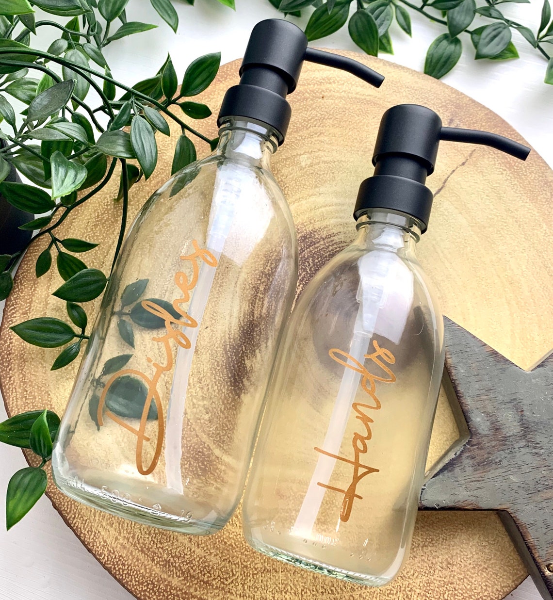 Glass Bottle Soap Dispenser Shampoo Conditioner Signature Etsy UK