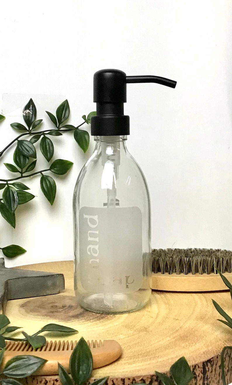 Amber Glass Dispenser Bottle Hand Soap Hand Lotion Shampoo Etsy UK