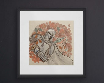 Herbstlaub Mando mit Kind