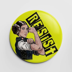 Punk Leia Resist Button