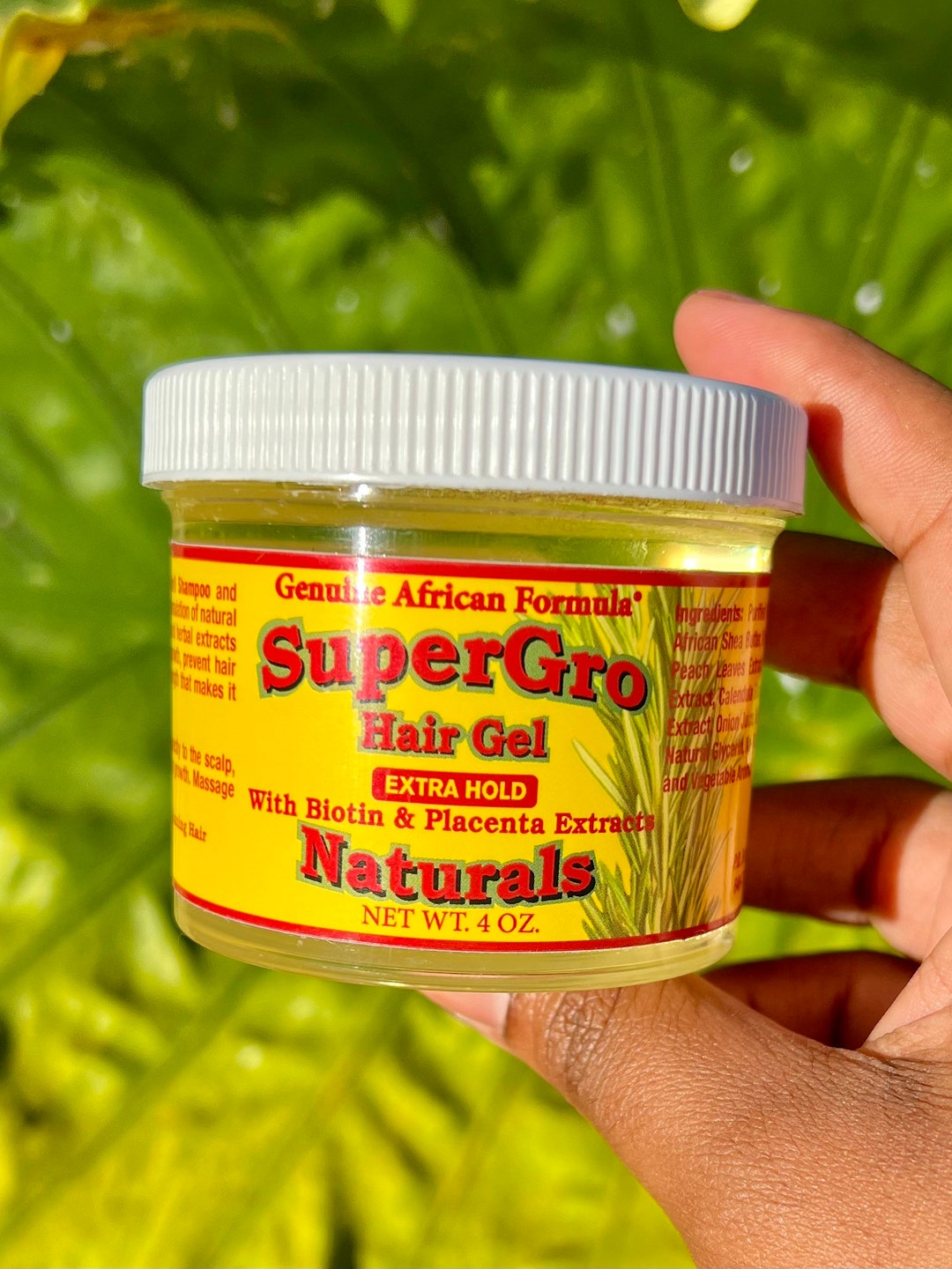 Supergrow Hair Gel Extra Hold 4 Oz. Retwist Gel No Etsy