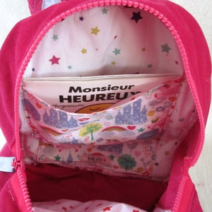 Sac à dos LICORNES pour l'école ou la crèche, entièrement personnalisable image 4