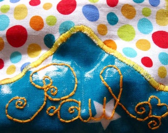 Add a name to personalize my order, hand embroidered.