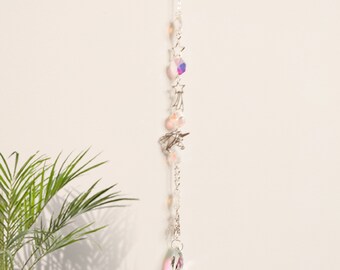 Unicorn Suncatcher | Silver Nursery Room Sun Catcher | Unicorn Wall & Window Decor | Home Decoration Child&#39;s Room | Magical Crystal Healing