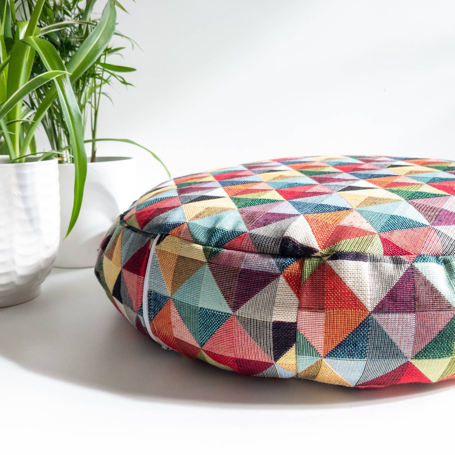 Large Organic Buckwheat Meditation Cushion With Zip Boho Etsy