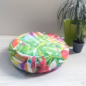 Bright Modern Buckwheat Meditation Cushion | Organic Yoga Cushion | Fashionable Zafu Floor Cushion