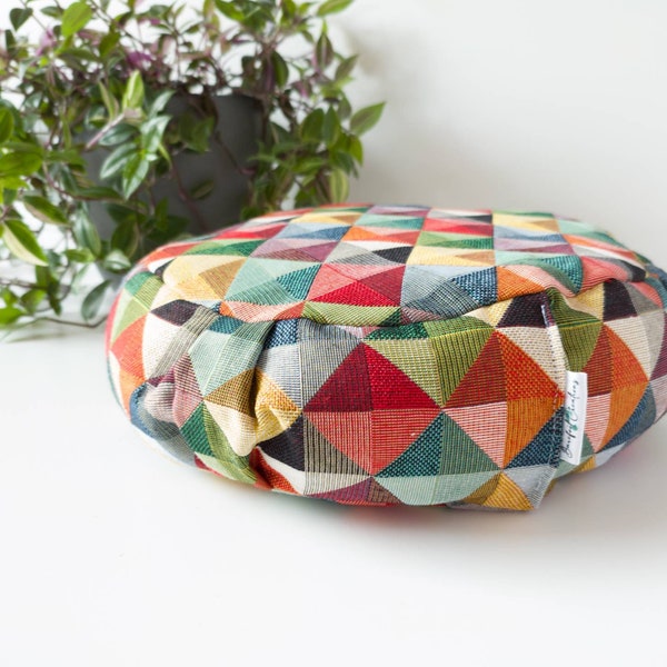 Organic Buckwheat Meditation Cushion. Yoga Cushion.