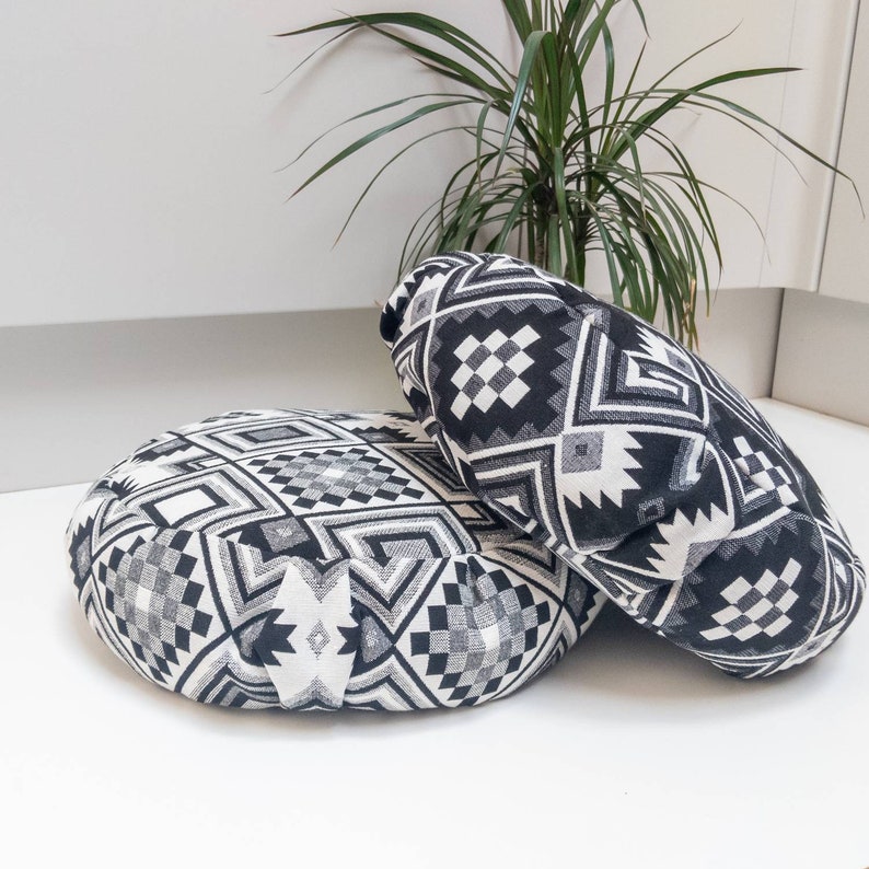 Meditation Cushion Filled With Organic Buckwheat Hulls Yoga Etsy