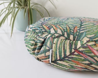 Large Organic Buckwheat Meditation Cushion with zip | Zafu | Yoga cushion | Boho Yoga Gift