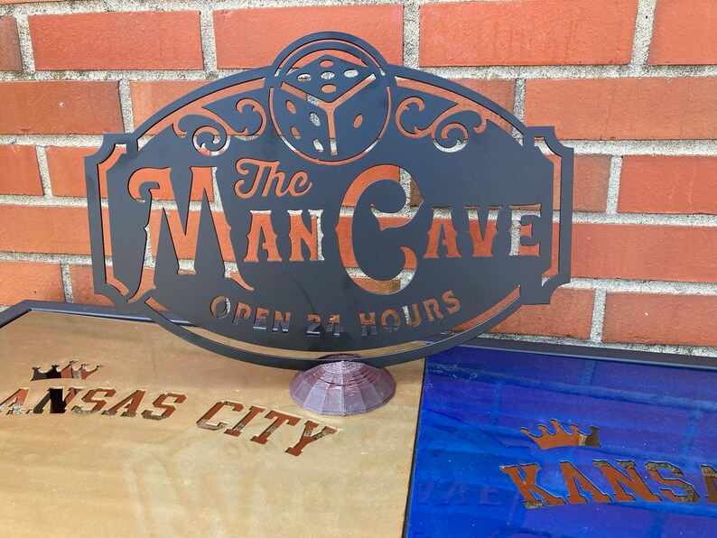 Man Cave Metal Wall Art Sign Etsy