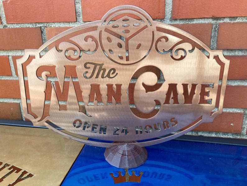 Man Cave Metal Wall Art Sign Etsy