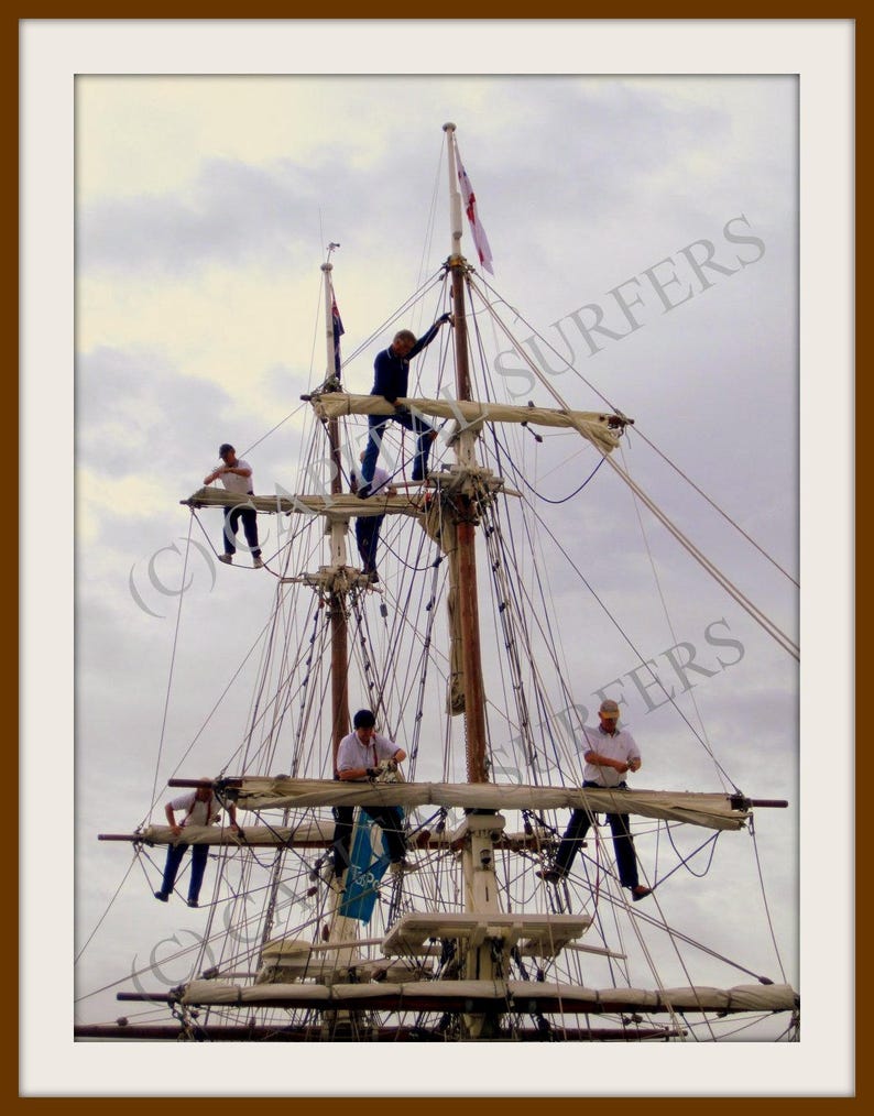 Square Rig Sailors Hobart Wooden Boat Show Tasmania Stock Etsy UK