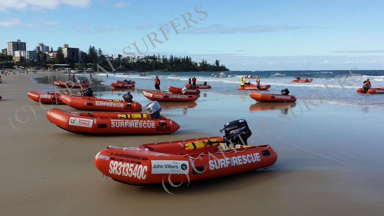 Inflatable Surf Rescue Boats (IRB Competition) -  Kings Beach, Caloundra Queensland