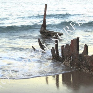 S.S. Dicky Wreck - Dicky Beach Queensland Stock Photo