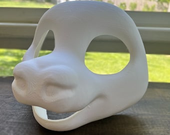 Toony vaca fursuit cabeza base 3D impreso fursuit máscara, animal peludo Toony Kemono cabeza de vaca, fursuit cabeza máscara base + ojos en blanco