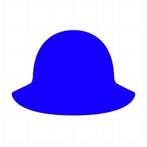 Szablon do filcowania na mokro: wełniany kapelusz fedora, druk wielkoformatowy (plik PDF w formacie cyfrowym)