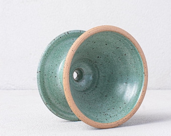 Turquoise Coffee Pour Over -Drip coffee cone-Coffee drip cone-Ceramic coffee dripper-Pour over coffee cone-Ceramic pour over