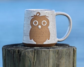 Owl mug - Teacher mug - Owl pottery - Owl gift idea - Teacher gift idea - Salt of the Earth Pottery