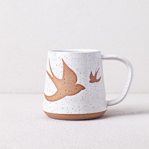 Swallow mug - songbird mug - spring mug - mother daughter mug - Salt of the Earth Pottery