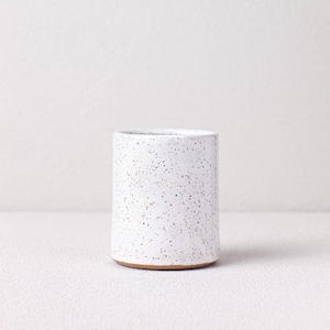 Straight Tumbler in White - stemless wine tumbler -reusable cup -handleless mug -handmade pottery -Salt of the Earth Pottery