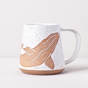 Humpback Whale Mug - Ocean Mug - Coastal Living Mug - Whale pod mug - baby whale mug - Salt of the Earth Pottery