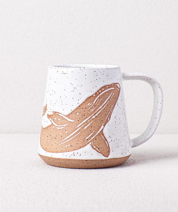 Humpback Whale Mug - Ocean Mug - Coastal Living Mug - Whale pod mug - baby whale mug - Salt of the Earth Pottery