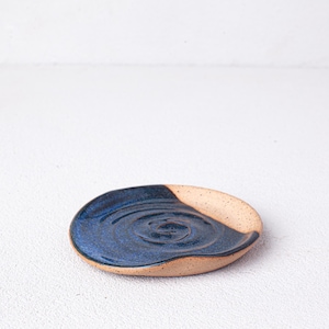 Offshore blauwe lepelsteun - keramische lepelsteun - op wiel gegooide lepelsteun - housewarming - gastvrouw cadeau - Salt of the Earth NC Pottery