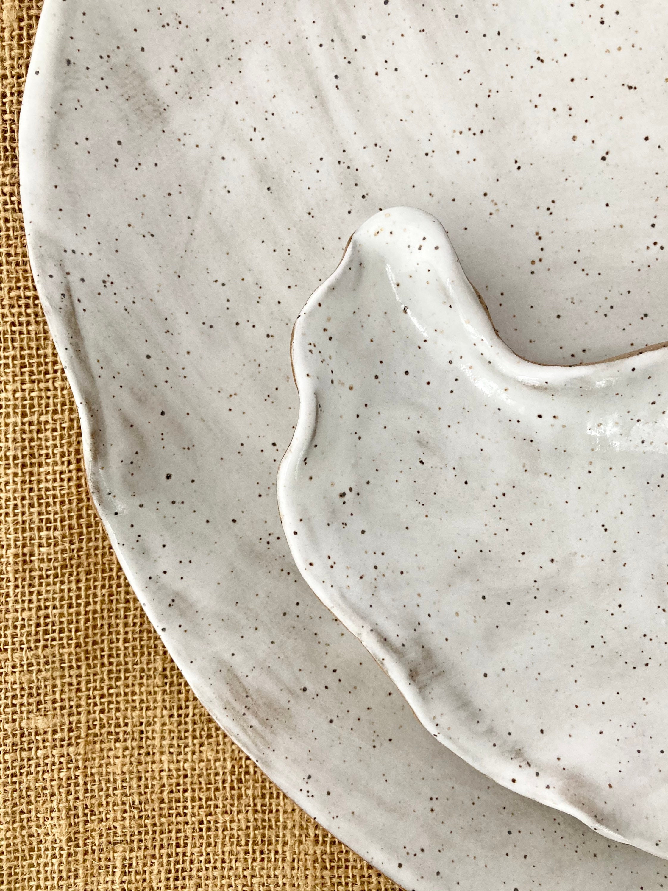 Kleine rustikale weiße Austernteller Küsten servierplatte | Etsy